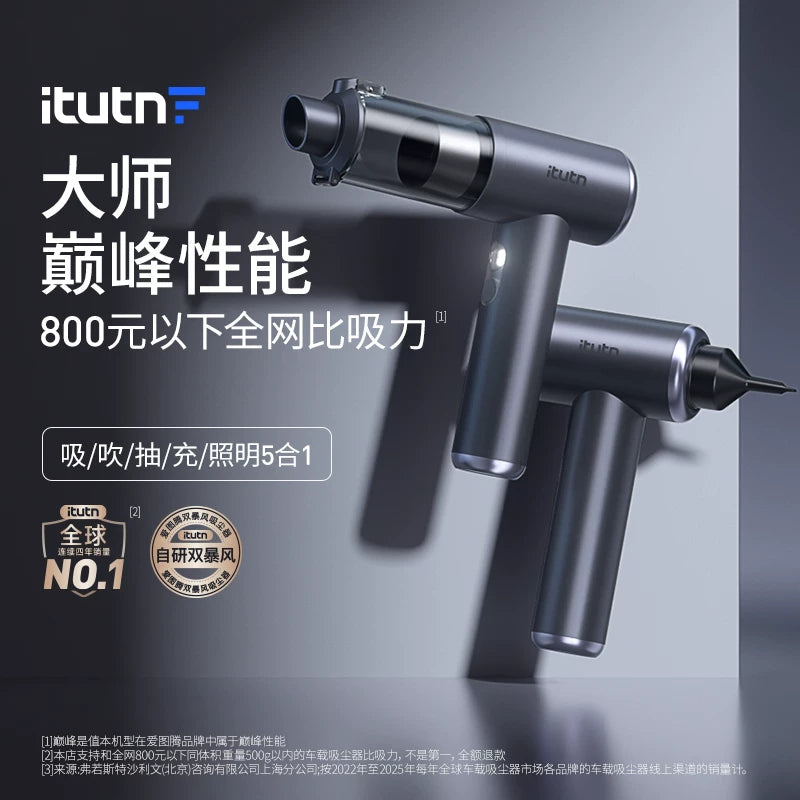 iTotem M8 Pro+ Car Vacuum Cleaner, Cordless Handheld with Blower Function, High Power Suction for Auto Interior