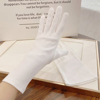 Women's UV Protection Cotton Driving Gloves with Touchscreen Fingertips