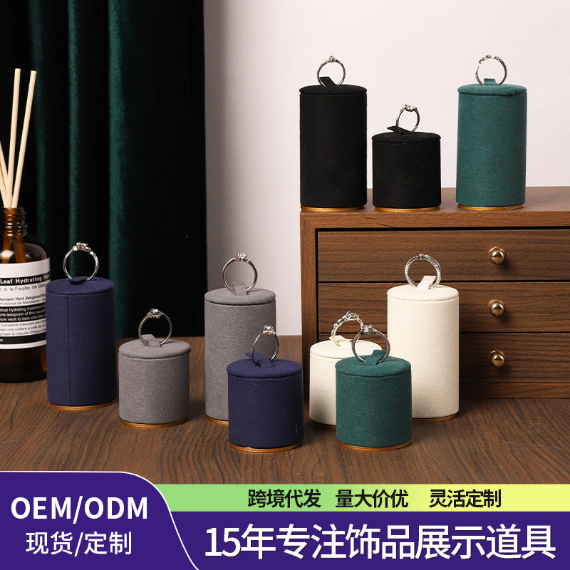 Velvet Metal Jewelry Display Stand for Rings and Pendants
