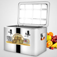 Double-Layer Stainless Steel Insulated Cooler Box for Camping, Beer, BBQ, and Food Preservation