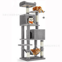 Multi-Level Cat Tree Condo with Scratching Posts and Perches for Large Cats