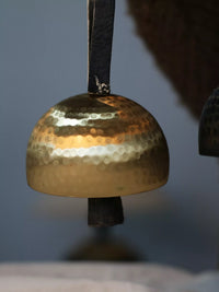Handmade Yunnan Brass Bell Wind Chime Door Hanging Ornament for Meditation and Good Fortune