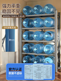 Jia Bang Shou 5-Tier Foldable Carbon Steel Storage Rack with Wheels