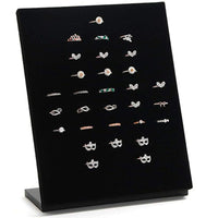 50-Slot Velvet Ring Display Stand Jewelry Holder
