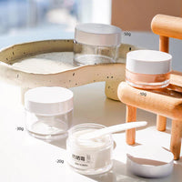 Thick-Walled PS Cream Jar with White Lid for Eye Cream Samples, 10g-80g