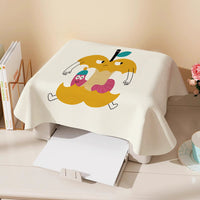Cartoon Illustration Printer Dust Cover Refrigerator Air Fryer Dust Cloth
