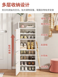 Slim Entryway Shoe Cabinet with Multi-Tier Storage for Hallway and Indoor Use
