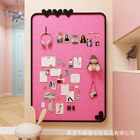 Heart Felt Board Photo Wall Display Board, Kindergarten Bulletin Board, Nail-Free Self-Adhesive Culture Wall