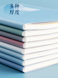 M&G Stationery A5/B5 Notebook with Gel Cover, Thick Beige Lined Pages, Lay-Flat Design for Students, Journaling, Office Meetings, and Daily Records