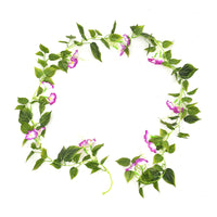 Artificial Morning Glory Vine Garland for Home Decor and Pipe Concealment