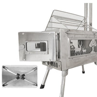 Multifunctional Stainless Steel Outdoor Camping Tent Stove with Grill and Heater