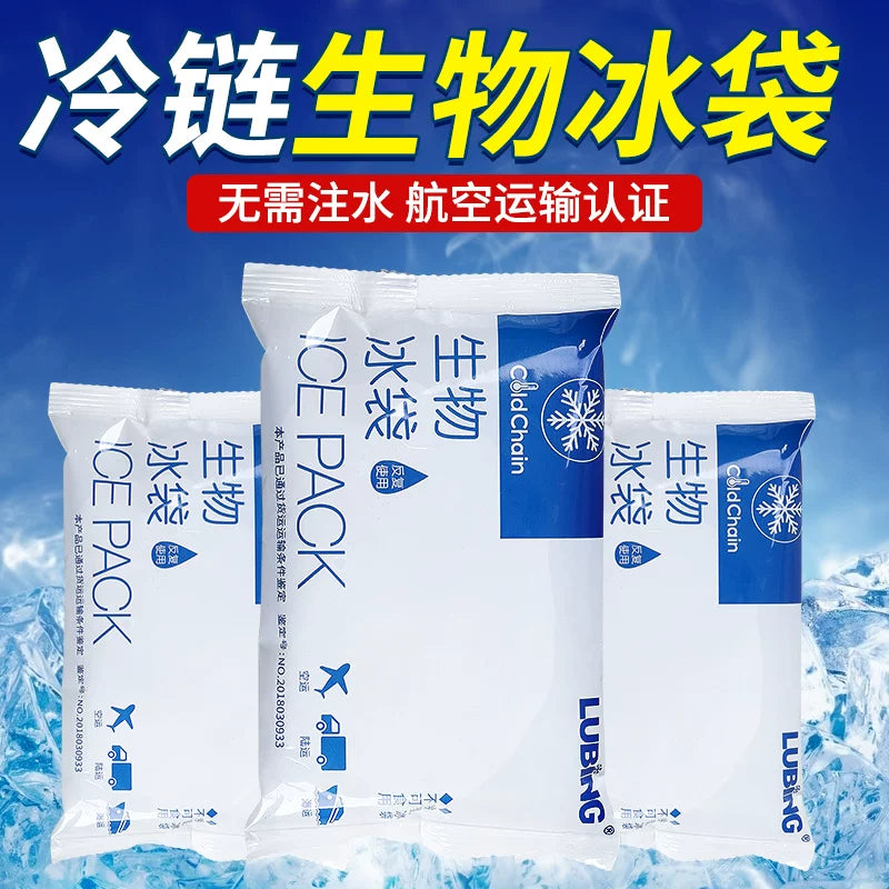 Reusable Biological Ice Pack for Food Delivery, Express Shipping, Cooling, Preservation, and Cold Compress - No Water Injection Needed