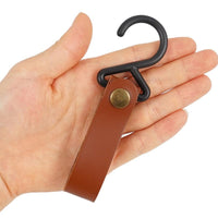 Portable Outdoor Camping Leather Hook Tent Storage Hanger Multi-functional