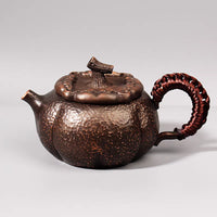 Handcrafted Copper Teapot for Brewing and Boiling Water, Vintage Style Kettle for Kung Fu Tea, Outdoor and Home Use
