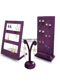 Velvet Jewelry Display Tray for Rings, Necklaces, and Bracelets - Desktop Organizer and Showcase