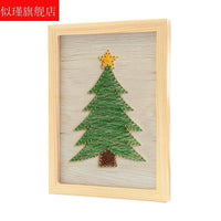 DIY Christmas String Art Kit with Frame, Hammer, and Lights - Handmade Nail and Thread Craft for Kids and Adults