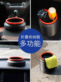 Bunning Retractable Car Trash Can - Foldable Storage Bin for Vehicle Trunk, Home, or Fishing