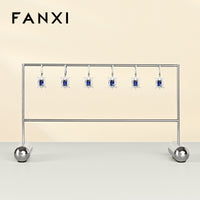 FANXI Mirrored Metal Jewelry Display Stand for Earrings and Necklaces