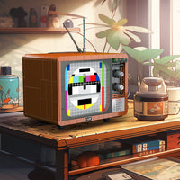 Retro Mini Building Blocks Set - Camera, Washing Machine, Department Store, Breakfast Shop Models