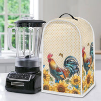 Rooster Print Food Processor Dust Cover Washable Polyester Kitchen Appliance Protector