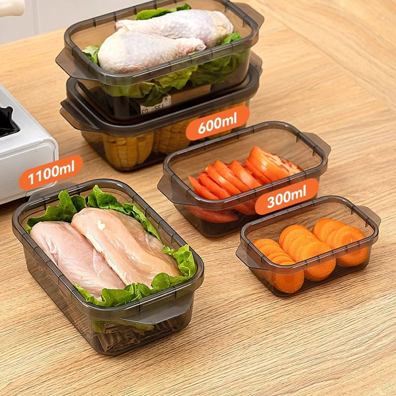 Stackable Food Storage Containers for Refrigerator, Airtight & Odor-Proof, Kitchen Food Grade Organizers