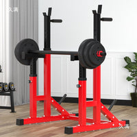 Adjustable Half Rack Squat Stand with Barbell Set for Home Gym Weightlifting