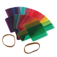 Camera Flash Gel Filter Kit with Storage Pouch, 8-20 Colors, 30cm Round Gels for Photography Lighting