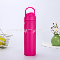 Stainless Steel Insulated Water Bottle with Wide Mouth and Handle for Outdoor Sports