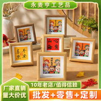 Mini Wooden Square Photo Frame for Desk Decor - 4, 5, 6 Inch