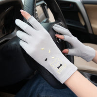 UV Protection Fingerless Gloves for Nail Art, Driving, and Cycling