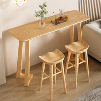 Nordic Solid Wood Dining Table, Small Household Bar Table, Window Bar, Homestay Wall Bar Table and Chair Set