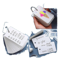 Blank Word Cards with Loose-Leaf Ring for English Vocabulary Learning
