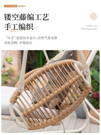 Purple Leaf Garden Swing Chair for Balcony Villa Terrace Outdoor Patio Double Single Person Swing Seat