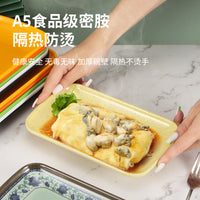 Melamine Rectangular Steamed Rice Noodle Roll Plate, Commercial Hot Pot BBQ Serving Dish