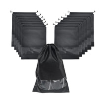 Drawstring Shoe Storage Bags, Transparent Dustproof Travel Organizer