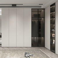 Modern Light Luxury Walk-in Wardrobe Custom Design Full House Integrated Closet Bedroom Storage Solution