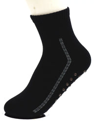 Bamboo Fiber Magnetic Acupressure Yoga Pilates Non-Slip Mid-Calf Socks for Women