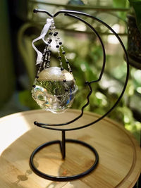 Dreamy Alloy Tennis Racket Crystal Ball Display Stand Ornament