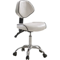 Ergonomic Saddle Stool with Backrest for Dental, Medical, and Salon Professionals