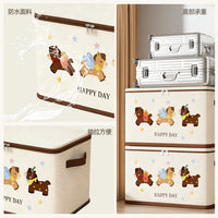 Foldable Large Capacity Dustproof Clothes Storage Box with Lid for Wardrobe Organization