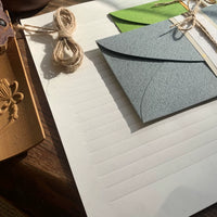 Letter Paper Set with Writing Lines, Handwritten Love Letters, Greeting Cards, Letterhead, Birthday Gifts for Friends