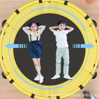 Indoor/Outdoor Fitness Trampoline with Handlebar & Pull-up Bar for Kids & Adults