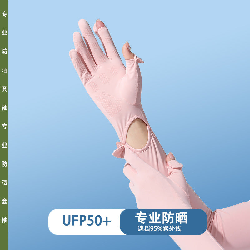 Summer Cooling Arm Sleeves UV Protection for Cycling Driving Outdoor Activities