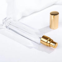 10ml Portable Square/Round Glass Perfume Atomizer Bottle with Press Spray