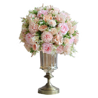 Fresh Artificial Flower Birdcage Potted Plant Ornament Wedding Sign-in Table Centerpiece Home Desktop Decoration Set