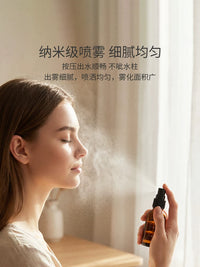 Amber Glass Fine Mist Spray Bottle with Scale, Empty Refillable Dispenser for Travel and Essential Oils, 5-100ml