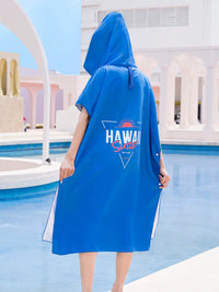Quick-Dry Hooded Beach Towel Poncho for Adults