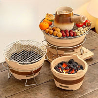 Outdoor Milk Tea Brewing Set Charcoal Grill Fire Pit BBQ Stove Balcony Tea Maker