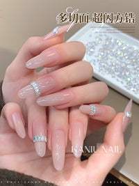 5A Flashing Silver Zircon Nail Art Rhinestones Mini Flatback K9 Nail Decorations