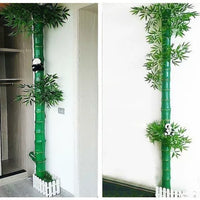 Decorative Pipe Cover with Faux Bamboo and Tree Bark Design for Bathroom and Toilet Pipes